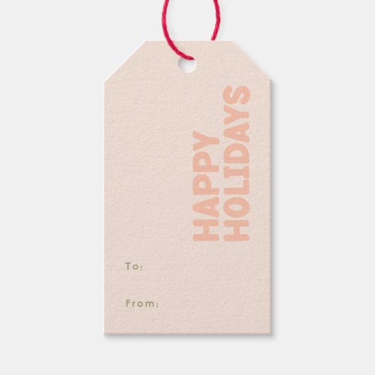 ハッはっきりしたプモダンホリデーズコーラルトゥ ギフトタグ (正面)