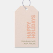 ハッはっきりしたプモダンホリデーズコーラルファミリーギフトラベル ギフトタグ (正面)