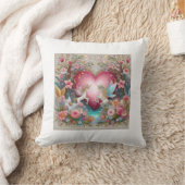 ハッやる気を起こさせるとかわいいバレンタインデー クッション (ブランケット)