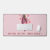 ハッよくはしゃぐプススカスタム文字カラーおもしろい デスクマット (キーボード&マウス)