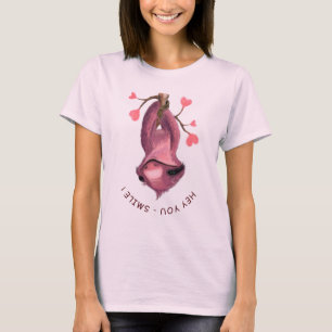 ハッよくはしゃぐプスロス付きTシャツ – スマイル Tシャツ