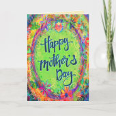 ハッエレガントはっきりしたプマザーの日フローラかわいらしボー カード (正面)