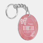 ハッエレガントパーソナライズされたプマザーズデイキーチェーン キーホルダー (正面左)