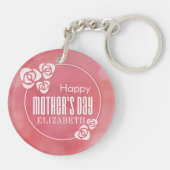 ハッエレガントパーソナライズされたプマザーズデイキーチェーン キーホルダー (裏面)