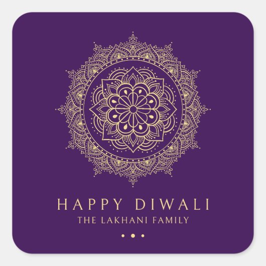 ハッエレガントピー・ディワリ スクエアシール (正面)