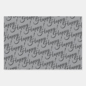 ハッエレガントピー！レタリング | ラッピングペーパーシート (正面3)