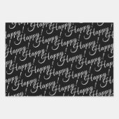 ハッエレガントピー！レタリング | ラッピングペーパーシート (正面)