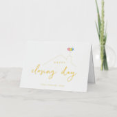 ハッエレガントプクロージッ実在グ不動産 箔グリーティングカード (正面)