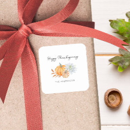 ハッエレガントプサンクスギビングカボチャ秋 スクエアシール