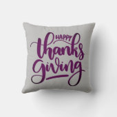 ハッエレガントプサンクスギビングタイポグラフィ屋外 クッション (裏面)