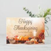 ハッエレガントプサンクスギビングディナーテーブルカスタム シーズンカード (スタンド正面)