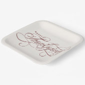 ハッエレガントプサンクスギビングデザイン紙Pla ペーパープレート (傾斜あり)