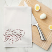 ハッエレガントプサンクスギビングデザイン キッチンタオル (四つ折り)