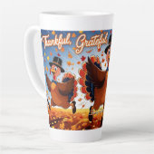 ハッエレガントプサンクスギビング カフェラテマグ (左アングル)