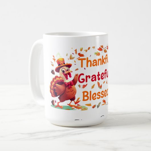 ハッエレガントプサンクスギビング コーヒーマグカップ (正面左)