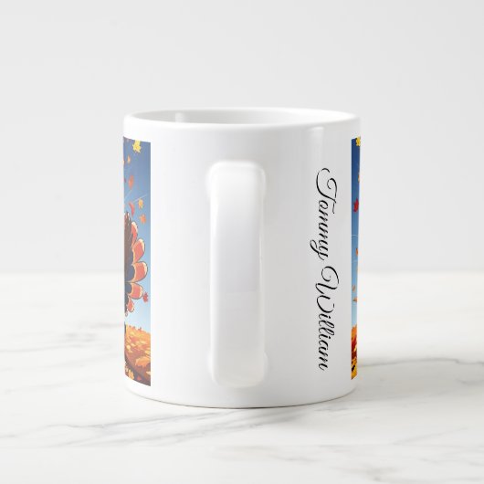 ハッエレガントプサンクスギビング ジャンボコーヒーマグカップ (裏面)