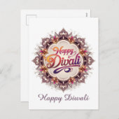 ハッエレガントプディワリフェスティバルオブライト シーズンポストカード (正面/裏面)