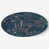 ハッエレガントプニューイヤーゴールドフォイル ペーパープレート (アングル)