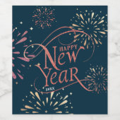 ハッエレガントプニューイヤーゴールドフォイル ワインラベル (シングルラベル)