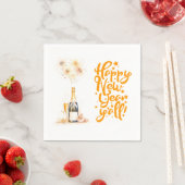 ハッエレガントプニューイヤーシャンパーニュパーティーナプキンス スタンダードカクテルナプキン (インサイチュ)