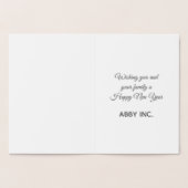 ハッエレガントプニューイヤー企業のシルバー 箔カード (内部)