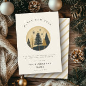 ハッエレガントプニューイヤー暖かい松の森ビジネス シーズンカード