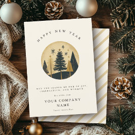 ハッエレガントプニューイヤー暖かい松の森ビジネス シーズンカード