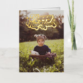 ハッエレガントプニューイヤー8写真折り畳み 箔シーズンカード (正面)