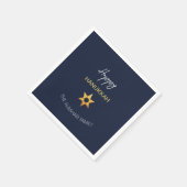 ハッエレガントプハヌッカゴールデンデービッドスター スタンダードカクテルナプキン (角)