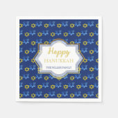 ハッエレガントプハヌッカ水の色の星ダビデ スタンダードカクテルナプキン (正面)