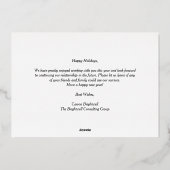 ハッエレガントプホリデーカスタムズビジネスブラック金ゴールド 箔シーズンカード (裏面)