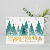 ハッエレガントプホリデーズカスタムグリーンフォレスト金ゴールド 箔シーズンカード (立ち正面)