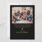 ハッエレガントプホリデーズスクリプト2写真クリスマス シーズンカード (裏面)