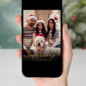 ハッエレガントプホリデーズスクリプト2写真クリスマス シーズンカード