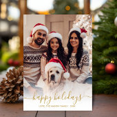 ハッエレガントプホリデーズスクリプト2写真クリスマス シーズンカード