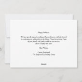 ハッエレガントプホリデーズブラック金ゴールドカスタムビジネス シーズンカード (裏面)