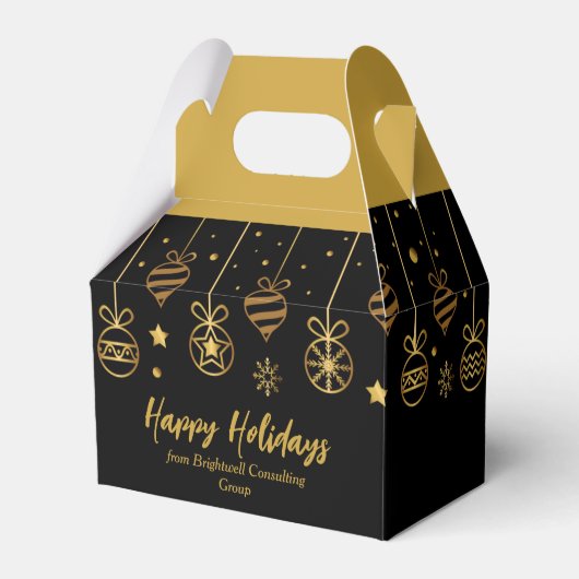 ハッエレガントプホリデーズブラック金ゴールドカスタム企業の フェイバーボックス (正面サイド)