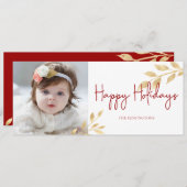 ハッエレガントプホリデーズ金ゴールドリーフ写真 シーズンカード (正面/裏面)