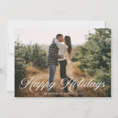 ハッエレガントプホリデー書道赤写真 シーズンカード (正面)