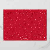 ハッエレガントプホリデー書道赤写真 箔シーズンカード (裏面)