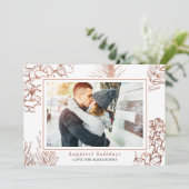 ハッエレガントプホリデー素朴パターン写真 シーズンカード (スタンド正面)