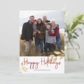 ハッエレガントプホリデー金ゴールド葉 |休日の写真 シーズンカード (スタンド正面)