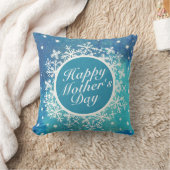 ハッエレガントプマザーの日の雪片フレーム枕 クッション (ブランケット)