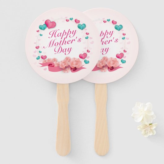 ハッエレガントプマザーの日キャンディハートハンドファン ハンドファン (正面&裏面)