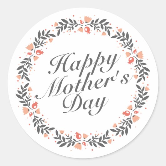 ハッエレガントプマザーの日フローラシール ラウンドシール (正面)