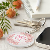 ハッエレガントプマザーの日フローラフレームキーチェーン キーホルダー (正面右)