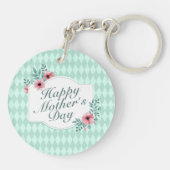 ハッエレガントプマザーの日フローラフレームキーチェーン キーホルダー (裏面)