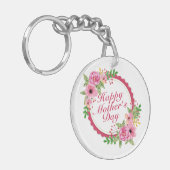 ハッエレガントプマザーの日フローラフレームキーチェーン キーホルダー (正面左)