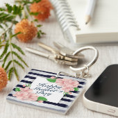 ハッエレガントプマザーの日フローラフレームキーチェーン キーホルダー (正面右)