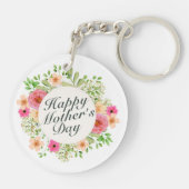ハッエレガントプマザーの日フローラフレームキーチェーン キーホルダー (裏面)